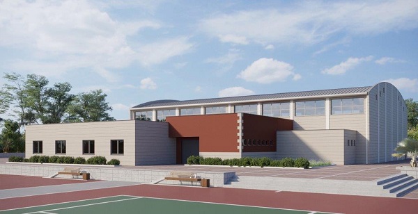 אולם הספורט בשטקליס | הדמיה: חברת רולן אולם ספורט חדש בבית ספר שטקליס