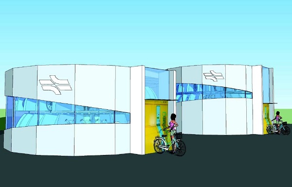 הדמייה | parking 38 חניון אופניים רובוטי יוקם בתחנת הרכבת בנתניה