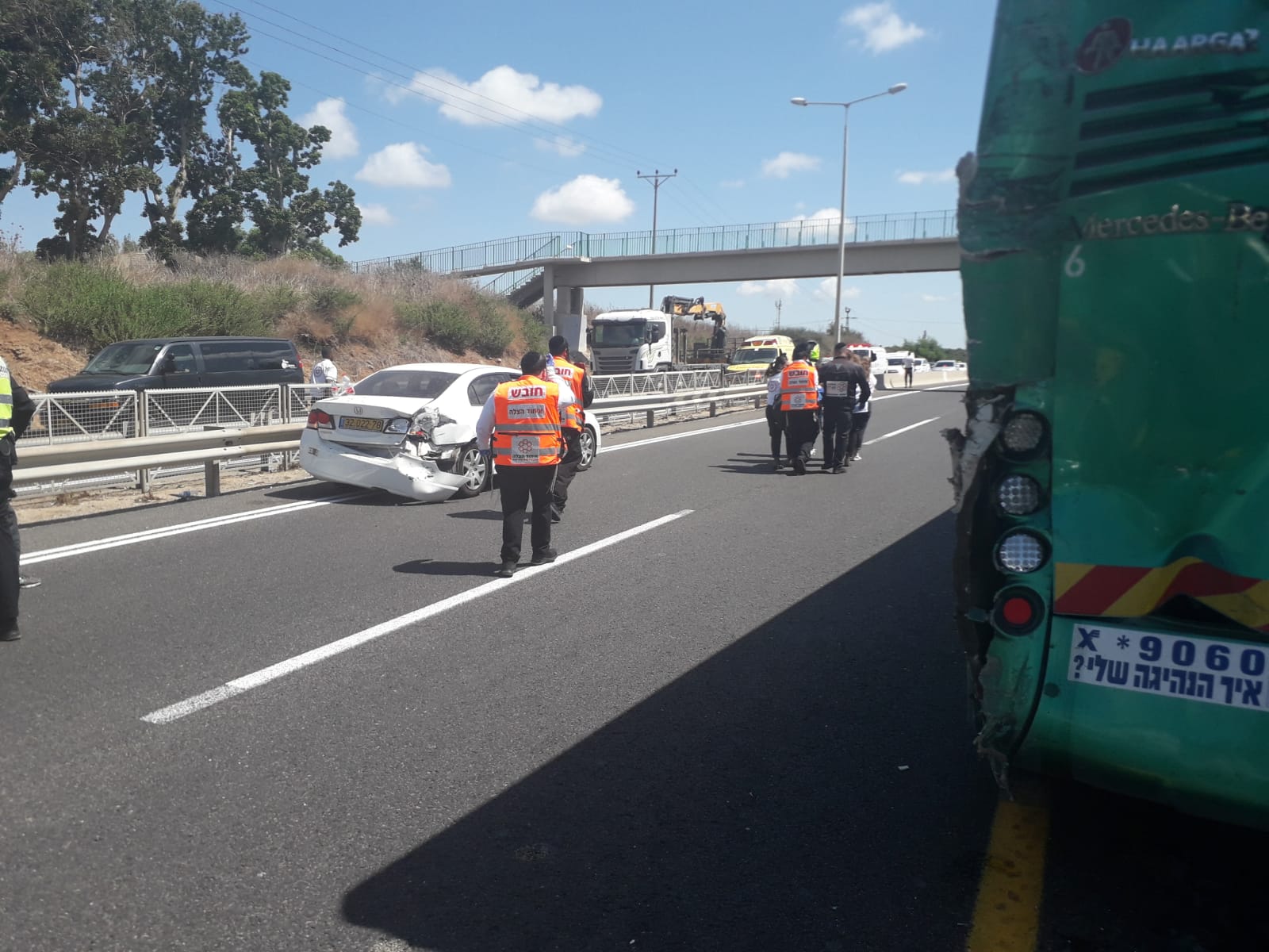 חדשות מקומיות - 20 פצועים בתאונה בכביש החוף סמוך לבית ינאי