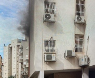 שריפה פרצה בדירה ברח' יהודה הלוי בנתניה