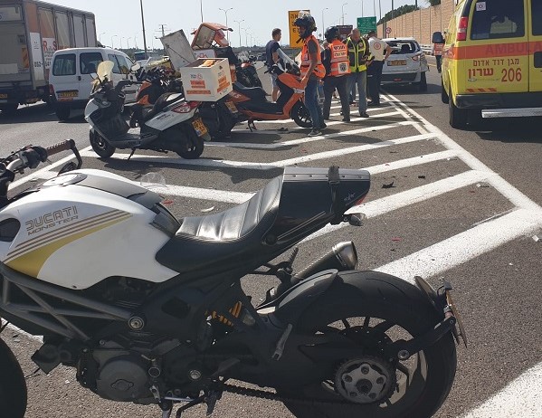 רוכב אופנוע נפצע בינוני עד קשה בתאונה בסמוך לחבצלת