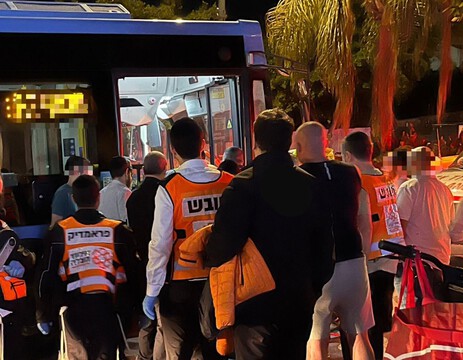  נתניה : הולכת רגל נפצעה כתוצאה מפגיעת אוטובוס