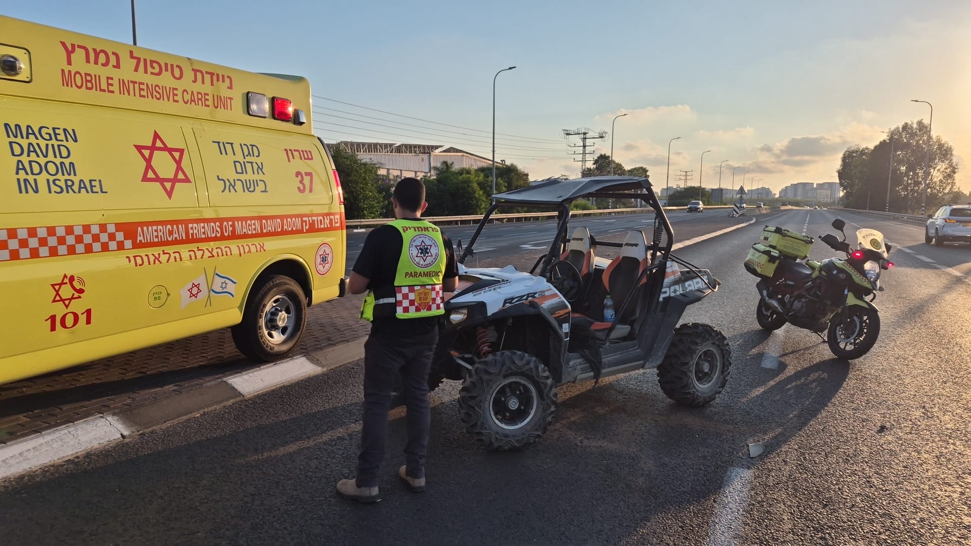  רוכב טרקטורון נפגע רכב בכביש 57 סמוך לתנובות, מצבו קשה