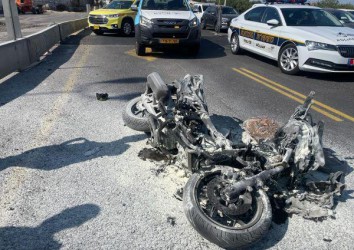 רוכב אופנוע נפצע בינוני בסמוך למחלף פולג