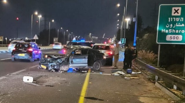  שני פצועים בתאונת דרכים סמוך לצומת השרון