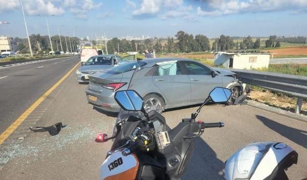  כביש 57: נהג רכב נפצע קשה כתוצאה מתאונה