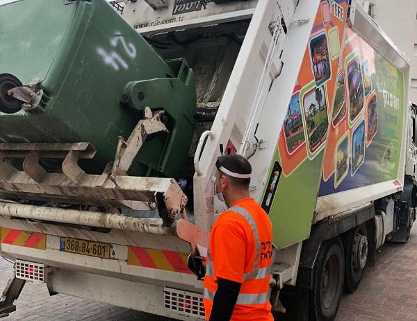 בעקבות הסגר הקורונה  - עליה בכמות האשפה בנתניה