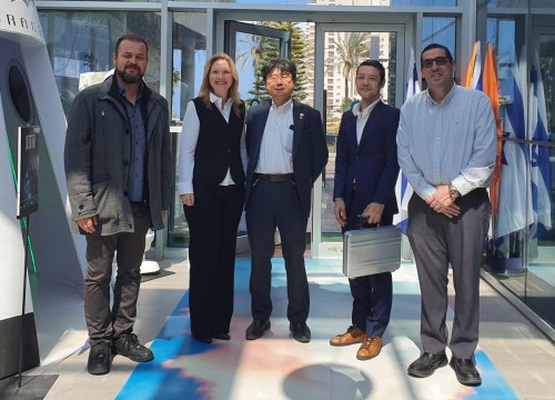  בכירי השגרירות היפנית ביקרו בעיר נתניה