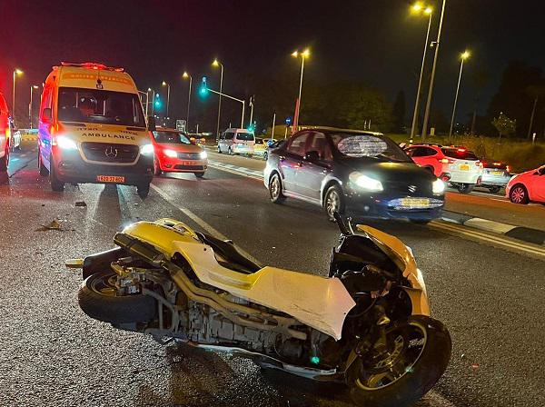  שני פצועים בתאונה בסמוך לתל מונד