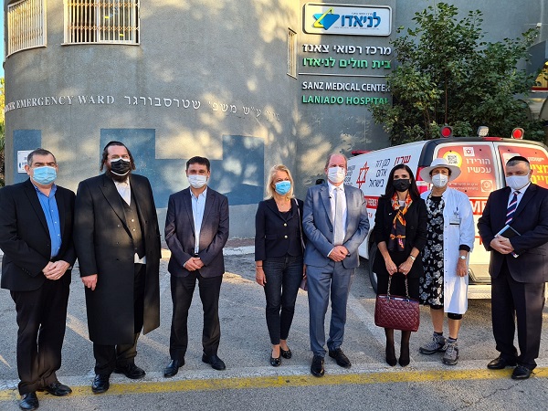 ביקור השגריר בבית חולים לניאדו  שגריר צרפת בישראל ביקר בבית חולים לניאדו