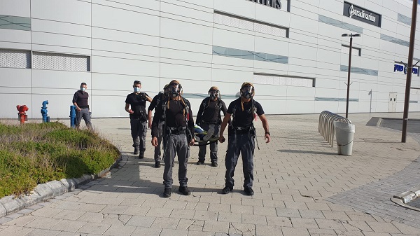 צילום: דוברות המשטרה המשטרה ערכה היום תרגיל חירום בקניון עיר ימים