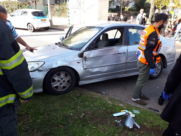 זירת האירוע | צילום: דוברות איחוד הצלה בתאונת דרכים נפצע בן 50 באורח בינוני 