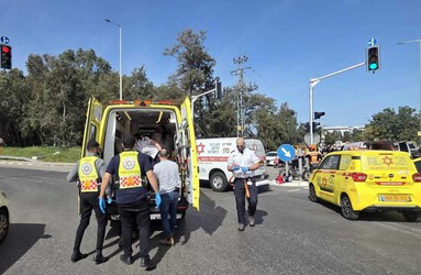 רוכב אופנוע נפצע במהלך רכיבה בכביש 57 בסמוך לצומת דוד פנקס